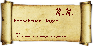Morschauer Magda névjegykártya